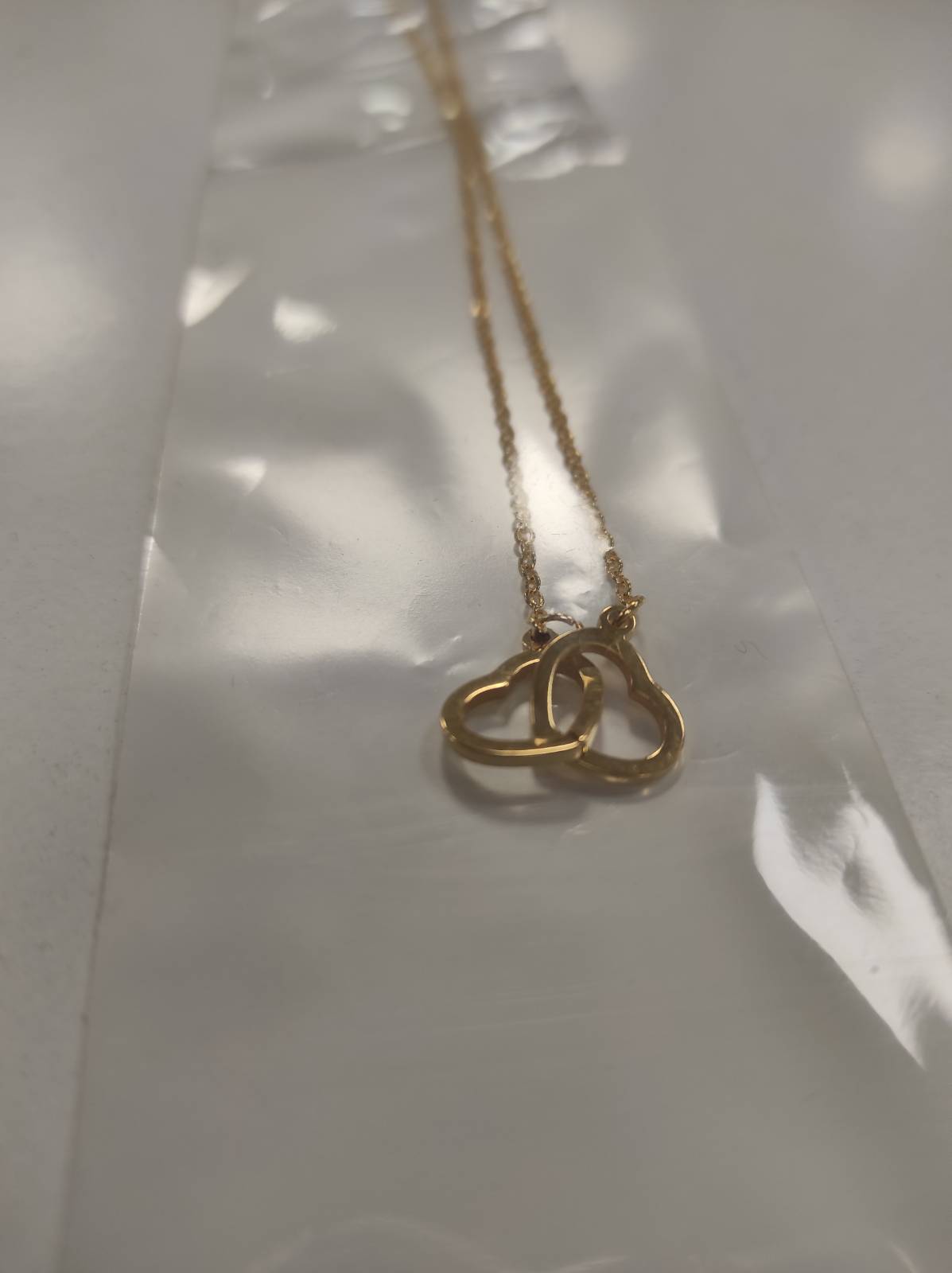 Collar de doble anillo de corazón oro - additional image 6